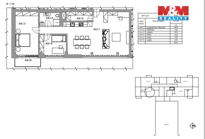 Prodej bytu 3+kk, Zlín, Lorencova, 99 m2