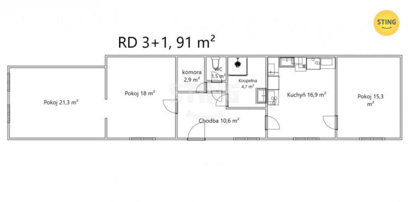 Prodej rodinného domu, Dolní Dubňany, 91 m2
