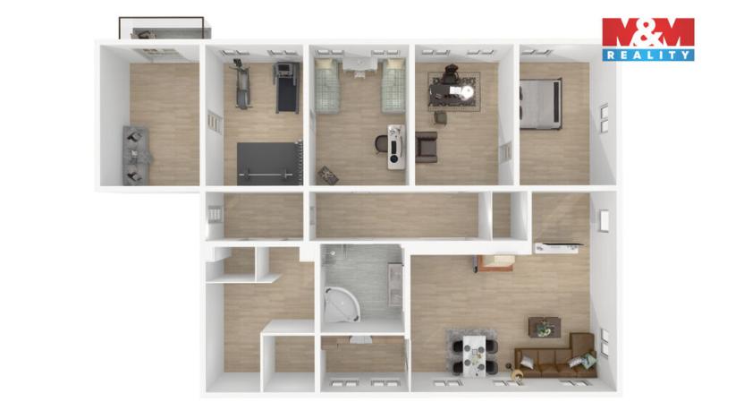 Prodej atypického bytu, Březová, Smetanova, 177 m2