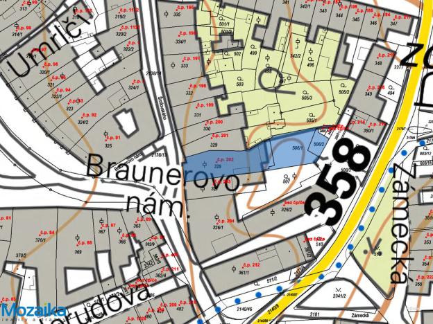 Pronájem kanceláře, Litomyšl, Braunerovo nám., 11 m2