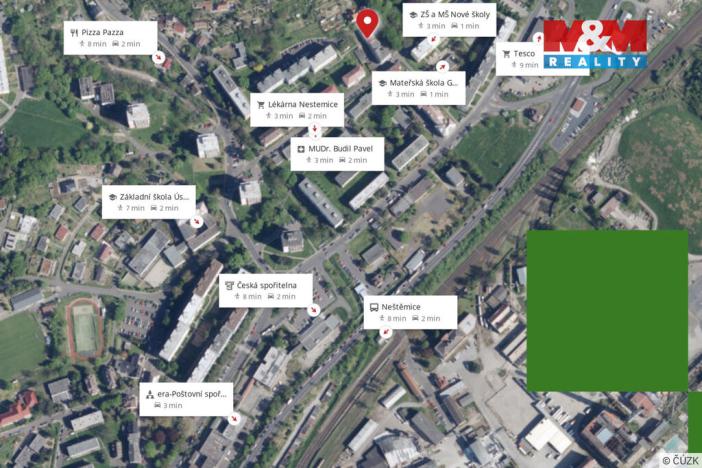 Pronájem bytu 2+1, Ústí nad Labem - Neštěmice, Železná, 48 m2