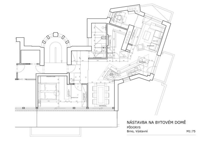 Prodej bytu 2+kk, Brno - Staré Brno, Výstavní, 86 m2