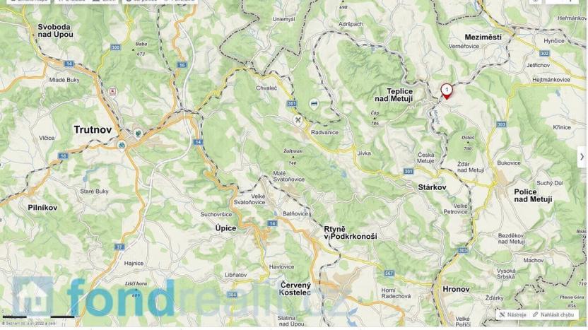 Prodej pozemku, Teplice nad Metují - Lachov, 1315 m2