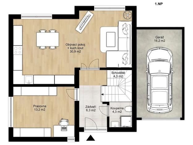 Prodej rodinného domu, Praha - Řeporyje, Ke Zbuzanům, 136 m2