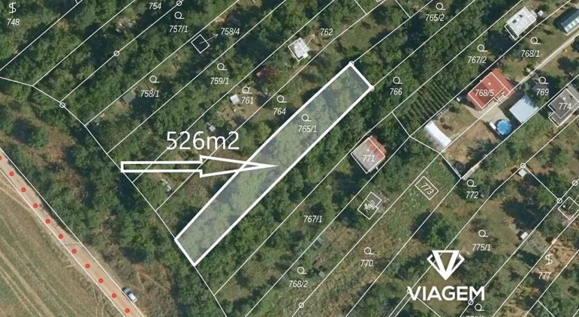 Prodej zahrady, Ostopovice, 526 m2
