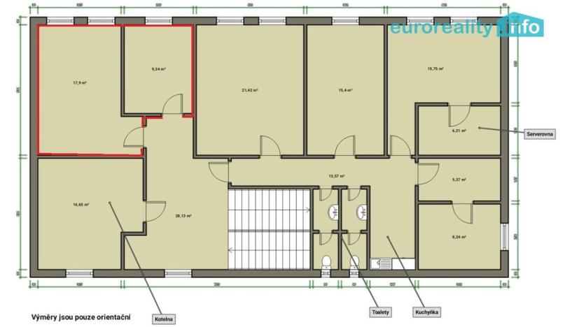 Pronájem kanceláře, Tachov, náměstí Republiky, 27 m2