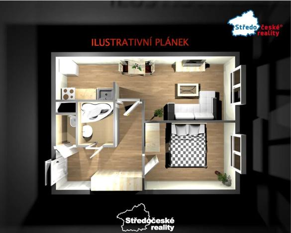 Pronájem bytu 2+kk, Praha - Háje, Mendelova, 42 m2