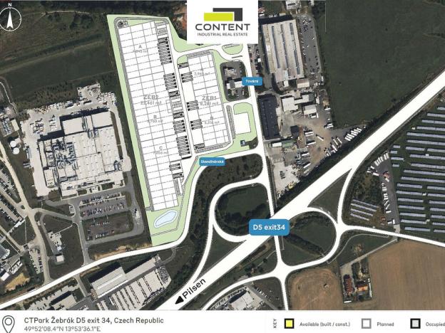 Pronájem skladu, Žebrák, Tovární, 23461 m2