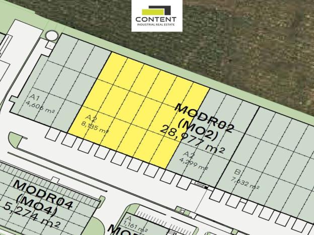 Pronájem výrobních prostor, Modřice, Evropská, 8135 m2