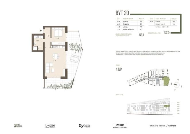 Prodej bytu 2+kk, Železná Ruda, 54 m2