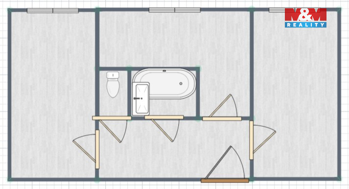Pronájem bytu 2+1, Rychnov nad Kněžnou, Palackého, 51 m2