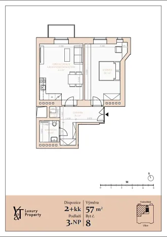 Pronájem bytu 2+kk, Praha - Vinohrady, 57 m2