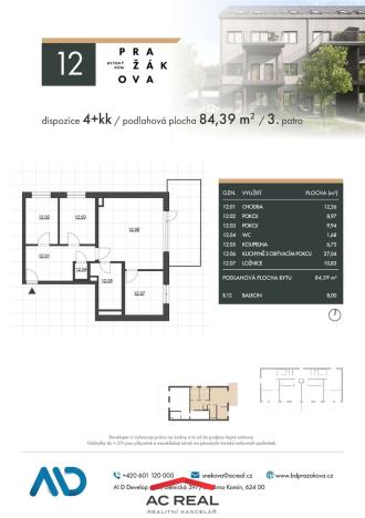 Prodej bytu 4+kk, Brno - Horní Heršpice, Pražákova, 81 m2