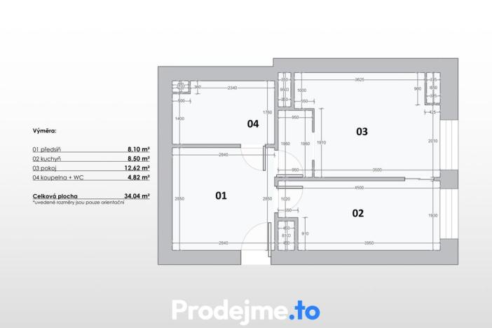 Prodej bytu 1+1, Brno - Ponava, Staňkova, 34 m2