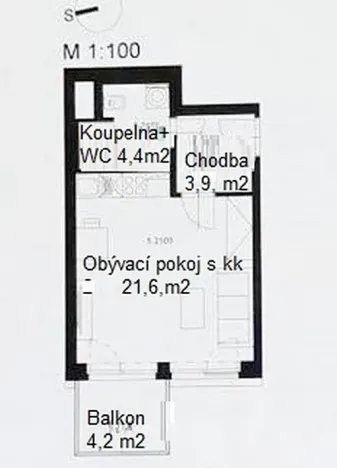 Pronájem bytu 1+kk, Praha - Dejvice, Lindleyova, 34 m2