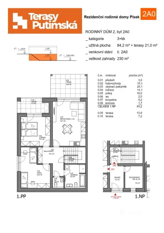 Prodej bytu 3+kk, Písek, Dolní, 84 m2