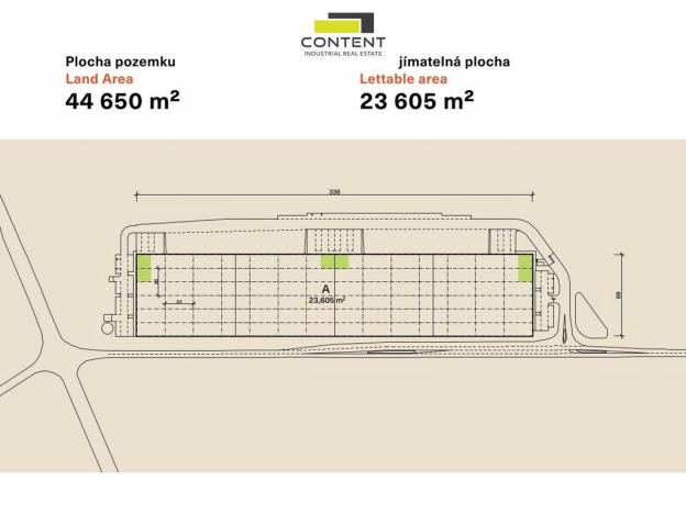 Pronájem skladu, Ledce, 11800 m2