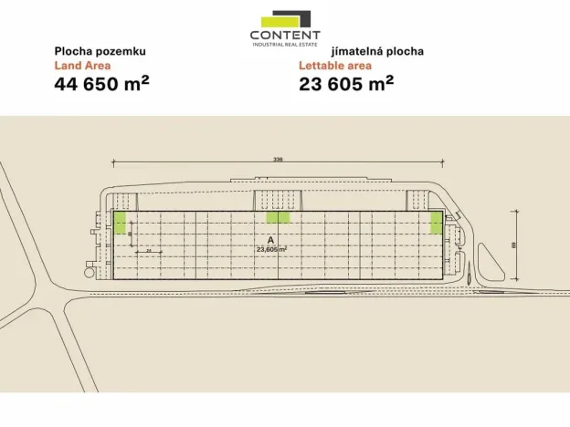 Pronájem skladu, Ledce, 11800 m2