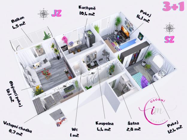 Prodej bytu 3+1, Jihlava - Horní Kosov, Jarní, 70 m2