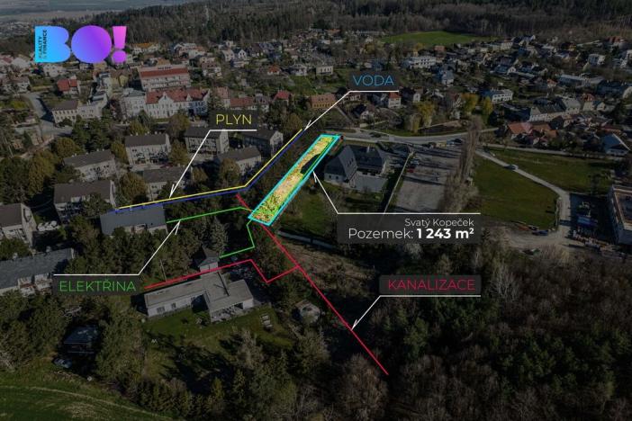 Prodej zahrady, Olomouc - Svatý Kopeček, 1243 m2