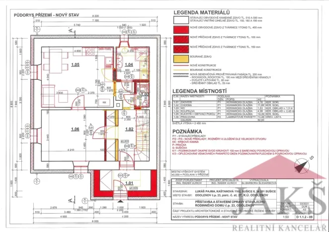 Prodej rodinného domu, Hrádek - Odolenov, 104 m2