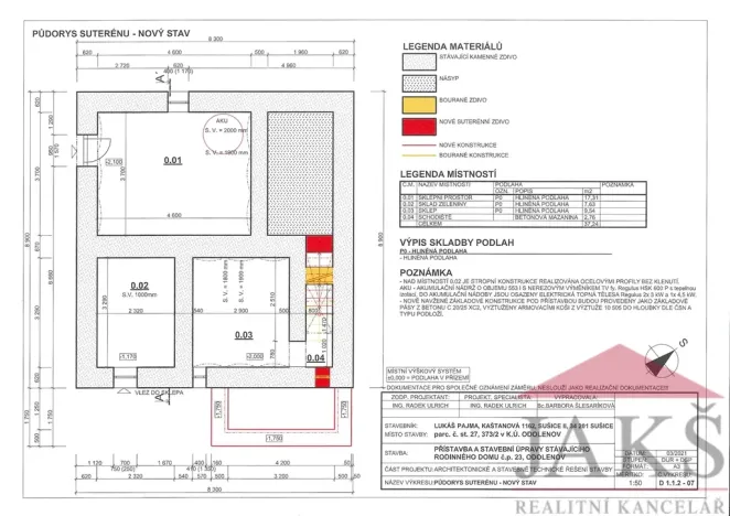 Prodej rodinného domu, Hrádek - Odolenov, 104 m2