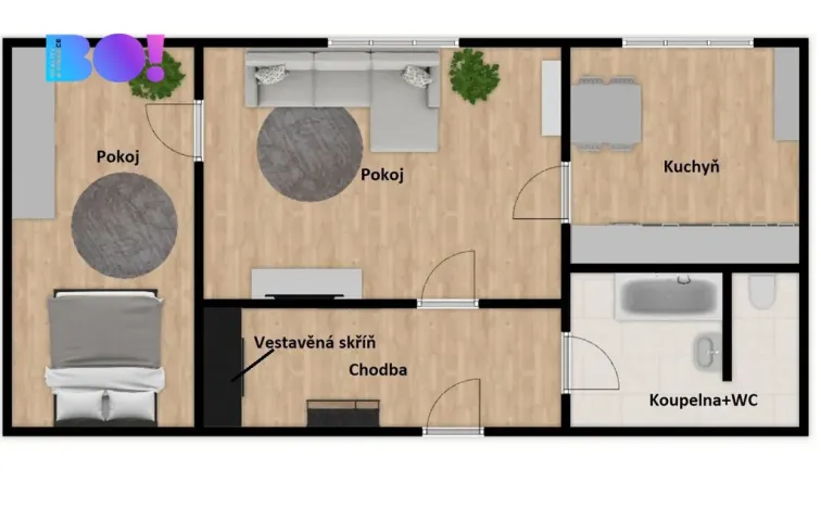 Prodej bytu 2+1, Ostrava, Oskara Motyky, 43 m2