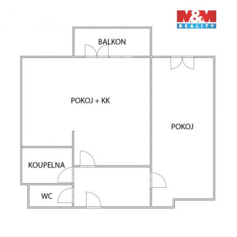 Prodej bytu 2+kk, Teplice - Trnovany, Jana Koziny, 56 m2