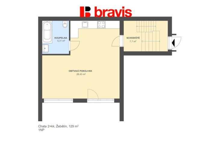 Pronájem chaty, Brno - Žebětín, 129 m2