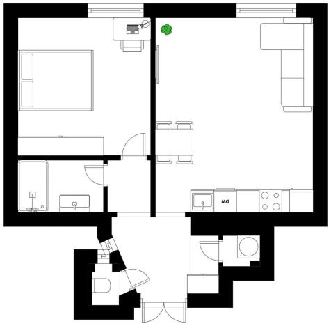 Prodej bytu 2+kk, Praha - Nusle, U křížku, 50 m2