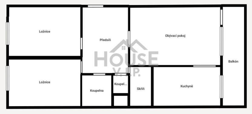 Prodej bytu 3+1, Praha - Čakovice, Ke stadionu, 78 m2