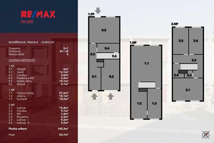 Prodej rodinného domu, Praha - Kobylisy, Modřínová, 145 m2