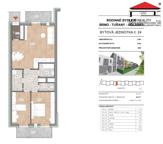 Prodej bytu 3+kk, Brno - Holásky, 87 m2