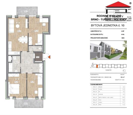 Prodej bytu 4+kk, Brno - Holásky, 89 m2