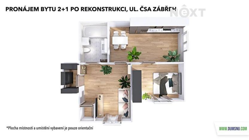 Pronájem bytu 2+1, Zábřeh, Československé armády, 32 m2