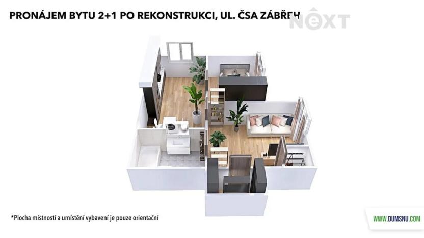 Pronájem bytu 2+1, Zábřeh, Československé armády, 32 m2