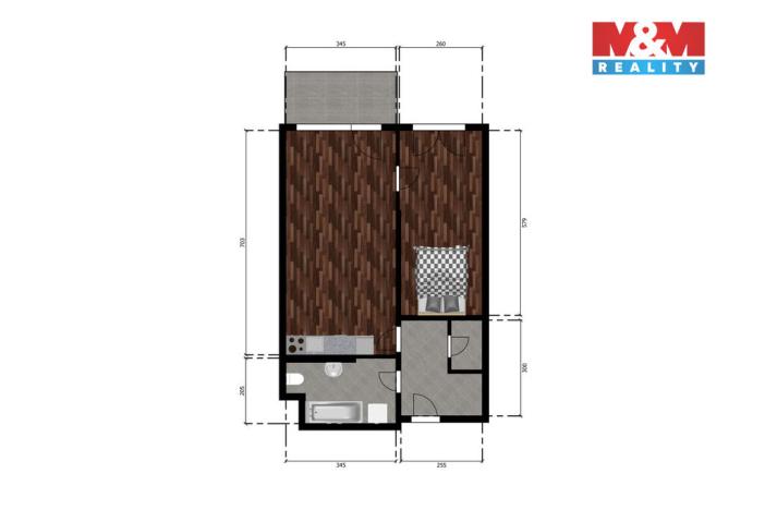 Prodej bytu 2+kk, Praha - Střížkov, Zakšínská, 53 m2
