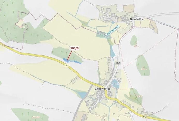 Dražba lesa, Litochovice, 2656 m2