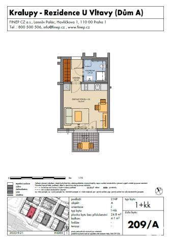 Prodej bytu 1+kk, Kralupy nad Vltavou, Nádražní, 28 m2