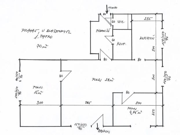 Pronájem bytu 3+1, Praha - Smíchov, U Blaženky, 76 m2