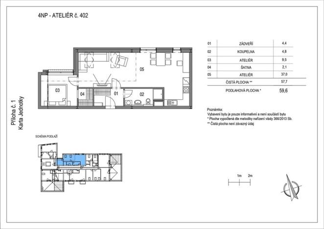 Prodej bytu 2+kk, Brno, Na pískové cestě, 60 m2