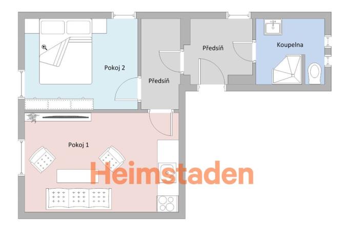 Pronájem bytu 2+kk, Ostrava - Kunčičky, Vratimovská, 44 m2