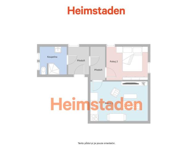 Pronájem bytu 2+kk, Ostrava - Kunčičky, Vratimovská, 44 m2