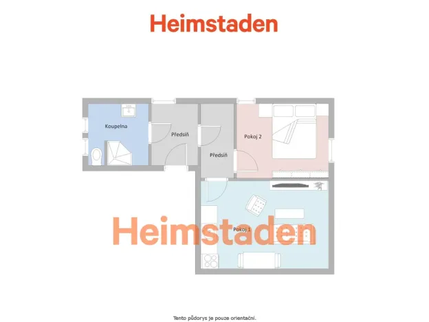 Pronájem bytu 2+kk, Ostrava - Kunčičky, Vratimovská, 44 m2