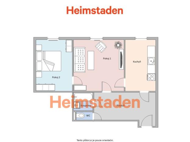Pronájem bytu 2+1, Ostrava - Poruba, Matěje Kopeckého, 58 m2