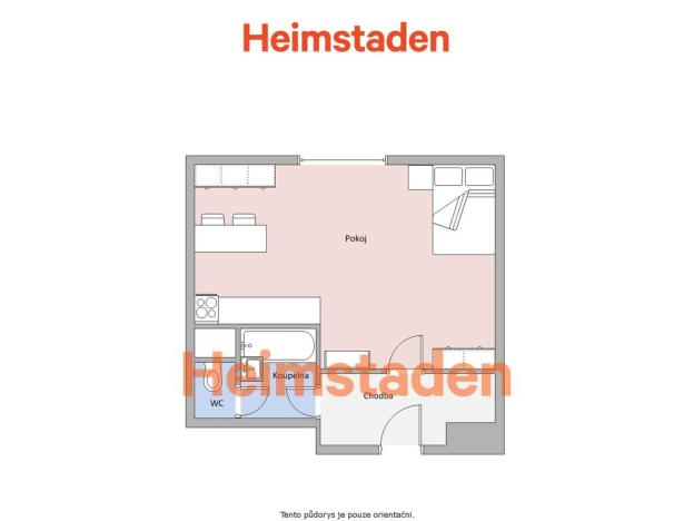 Pronájem bytu 1+kk, Frýdek-Místek - Místek, Ostravská, 24 m2