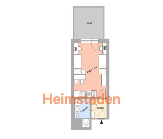 Pronájem bytu 1+kk, Plzeň - Jižní Předměstí, Magisterská, 34 m2