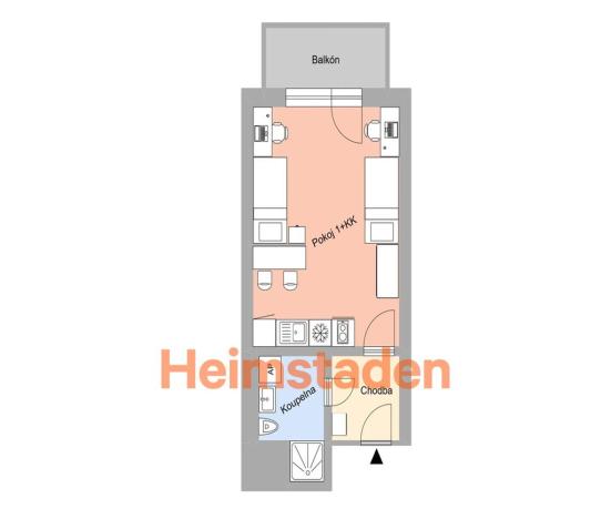 Pronájem bytu 1+kk, Plzeň - Jižní Předměstí, Magisterská, 30 m2