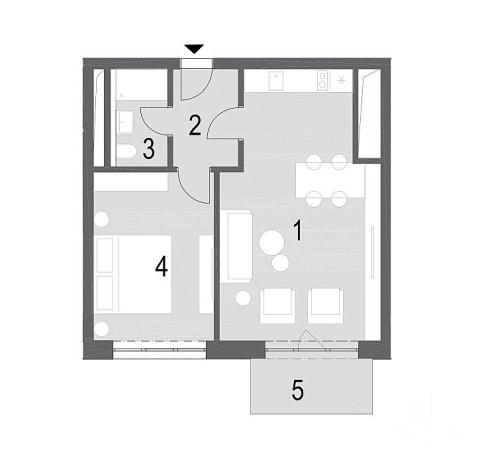 Pronájem bytu 2+kk, Brno, Bratislavská, 50 m2