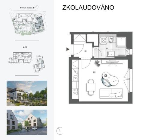 Prodej bytu 1+kk, Praha - Lysolaje, Lysolajské údolí, 29 m2